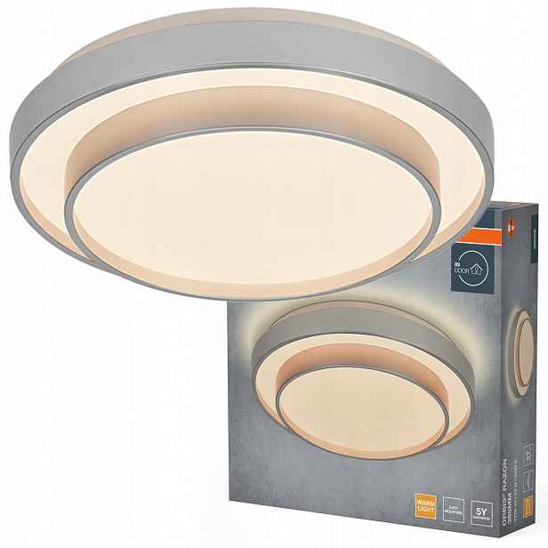 Stropní Svítidlo Led nástěnné svítidlo 24W 1450lm 3000K Teplá stříbrná Orbis Osram
