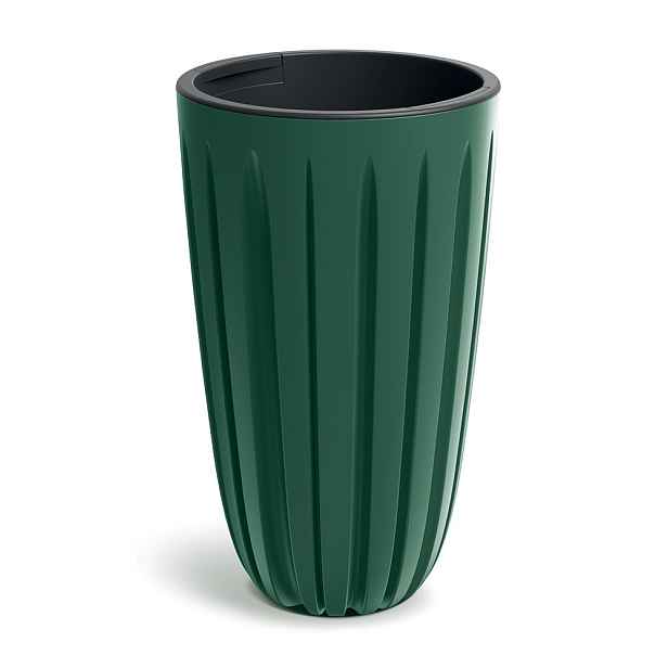 Prosperplast Plastový květináč Warios 29x50 cm tmavě zelený