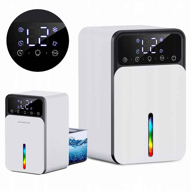 Tichý odvlhčovač vzduchu Luxe Uv Pohlcovač vlhkosti 1200 ML Výkonný Led