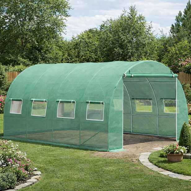Zahradní fóliovník BestBerg BBGT-10G / 10 m² / 4 x 2,5 x 2 m / zelená