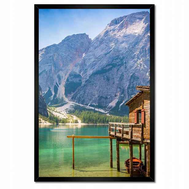 Plakáty v rámu 40x60 Dřevěný domeček v horách