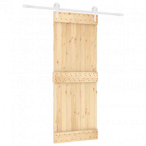 vidaXL Posuvné dveře 80 x 210 cm Masivní borové dřevo (neupravené)