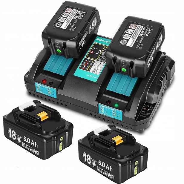 Akumulátor Li-ion 18V 6Ah x2 Pro Makita BL1860 BL1850 BL1840B +nabíječka