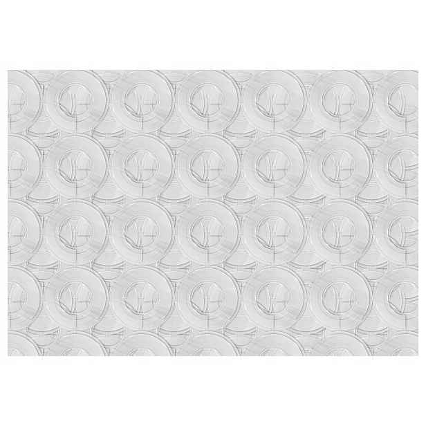 Fototapeta Kola Písmena P Monochrom Šedá Bílá Vinylová 208x146 lepidlo