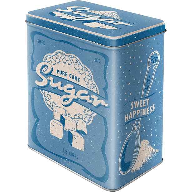 Kovová Plechovka Na Cukr Retro Vintage 3L