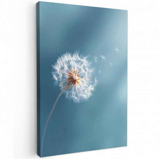 MuchoWow OBRAZ NA PLÁTNĚ Pampeliška - vítr - modrá 60x90 cm