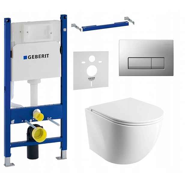 Podomítkový Wc set Geberit pro Wc mísu Omnires Tornado matný tlačítko