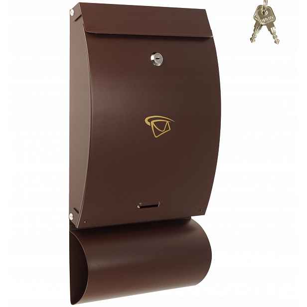 Poštovní Schránka Poštovní Vhozovač Novin 46 x 25 CM Velký Bronz Polsko
