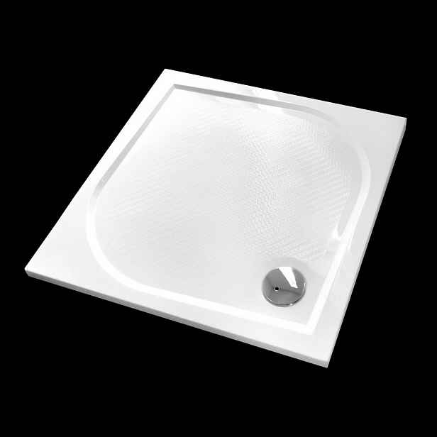 Bent 80x80cm sprchová vanička z litého mramoru čtvercová s protiskluzovou úpravou