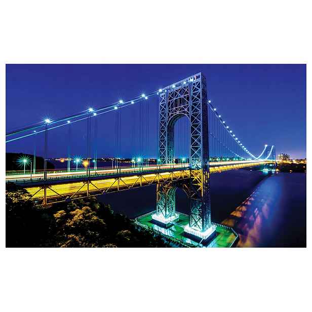 Fototapeta Most Washingtona v noci New York světla 368x254 vinylová lepidlo