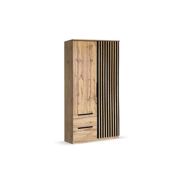 MASSENO ŠATNÍ SKŘÍŇ S OTOČNÝMI DVEŘMI ZENO, 96/200/58 cm 2dveřová, dekor dub