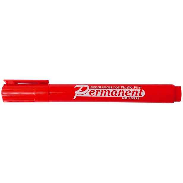 Popisovač permanentní červený
