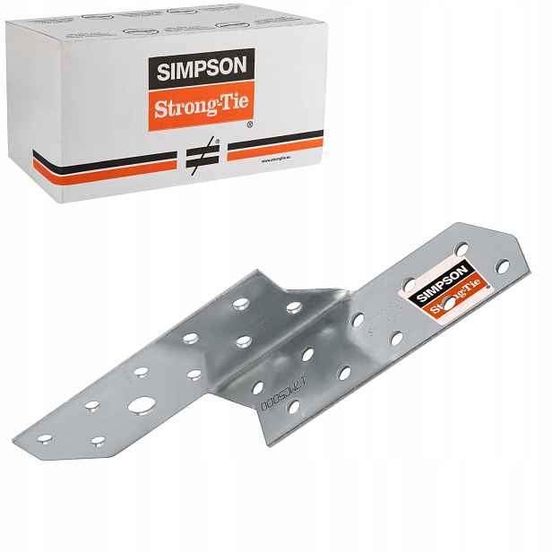 Krokvové tesařské spojky 170 mm 2 mm 100 ks Levé Simpson SPF170L