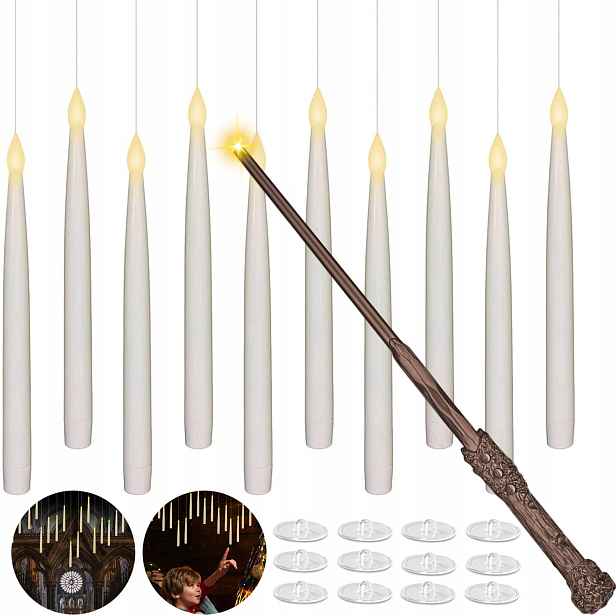 Plovoucí Svíčky S Hůlkou, Závěsné Led Svíčky, Pro Halloweenskou Dekoraci