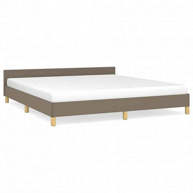 vidaXL Rám postele bez matrace taupe 160 x 200 cm textil