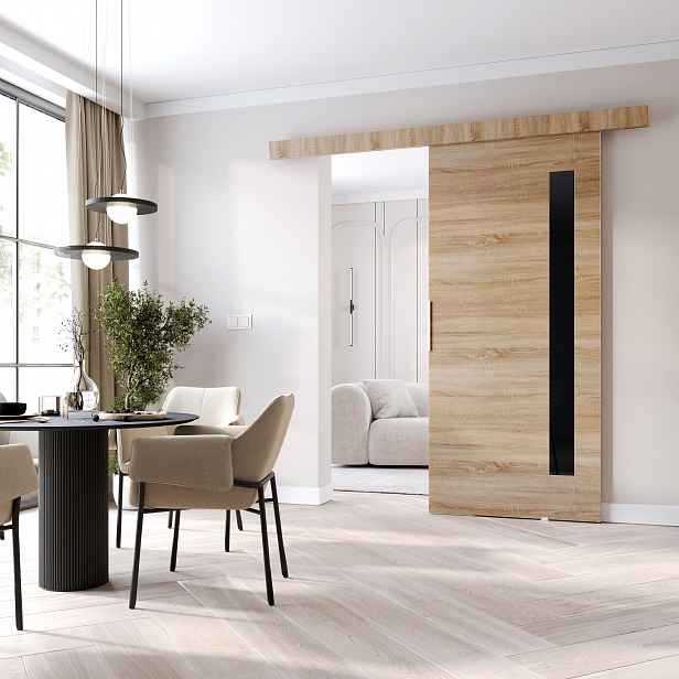 Interiérové dveře na stěnu BARRET 7 - 96 cm, dub sonoma