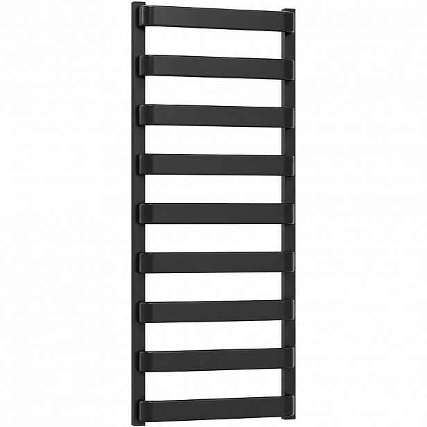 Koupelnový radiátor Adriano - boční připojení - 520 W - černá matná - 1200x500 mm