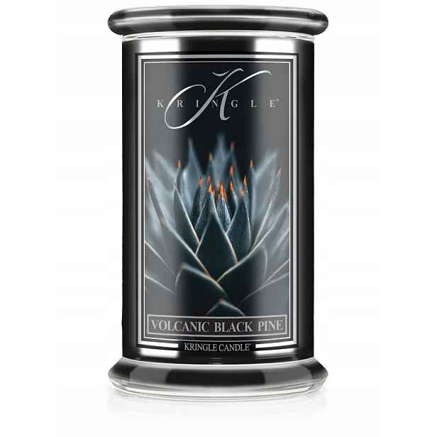 Kringle Candle Volcanic Black Pine Reserve – velká vonná svíčka 623 g