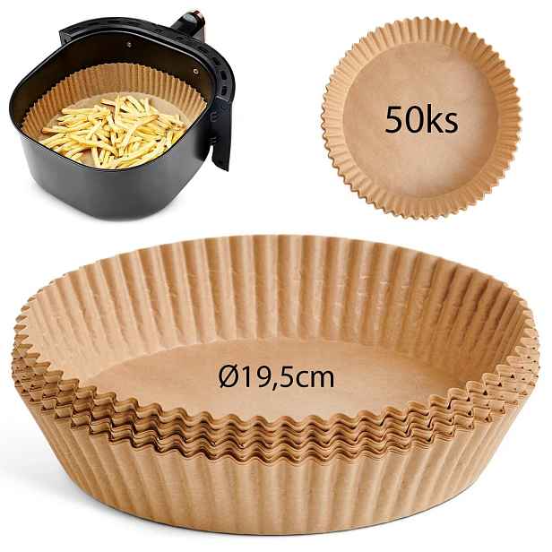 Papír na pečení do horkovzdušné fritézy 19,5x4,5 cm, 220 °C – Perfect Home 14773 (50 ks)