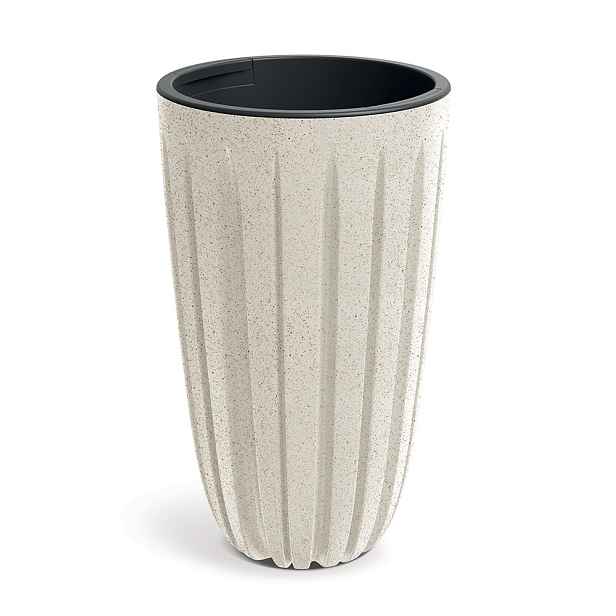 Prosperplast Plastový květináč Warios Eco Wood 29x50 cm bílý