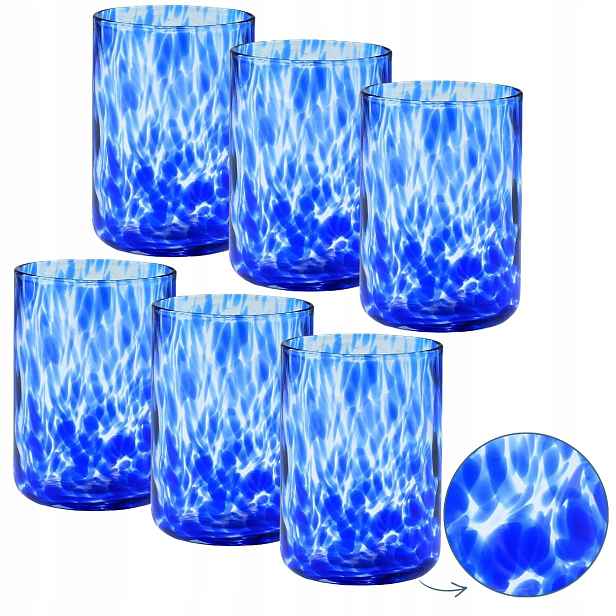 Sklenice Na Nápoje 360 ml 6 Ks Colorburst Blue sada sklenic