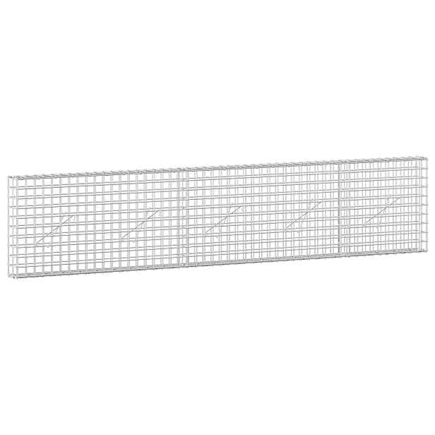 vidaXL Gabion s drátem 3,5 mm a síťkou 5x5 cm 250x10x50 cm
