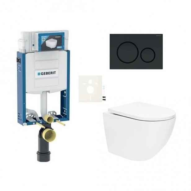 Závěsný WC set Geberit k zazdění + WC SAT SIKOGEZTOR67S20BL