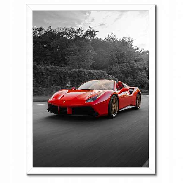 Plakáty v rámu 30x40 Červené Ferrari Fura