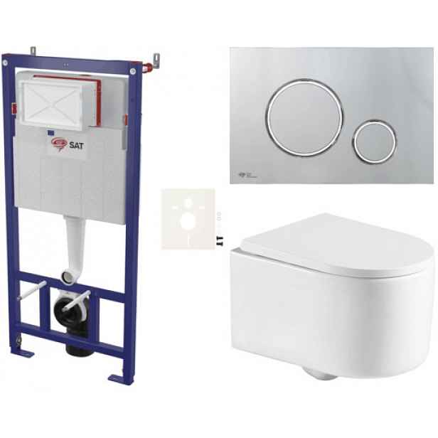 Závěsný wc set do lehkých stěn / předstěnová SAT SIKOSSTOR7271K
