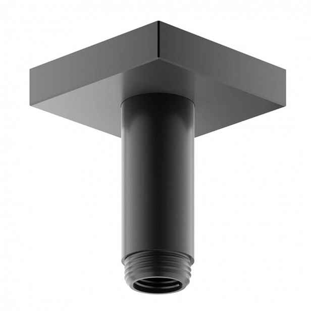 Keuco - Sprchové rameno stropní, délka 10 cm, kartáčovaný černý chrom 53089130102