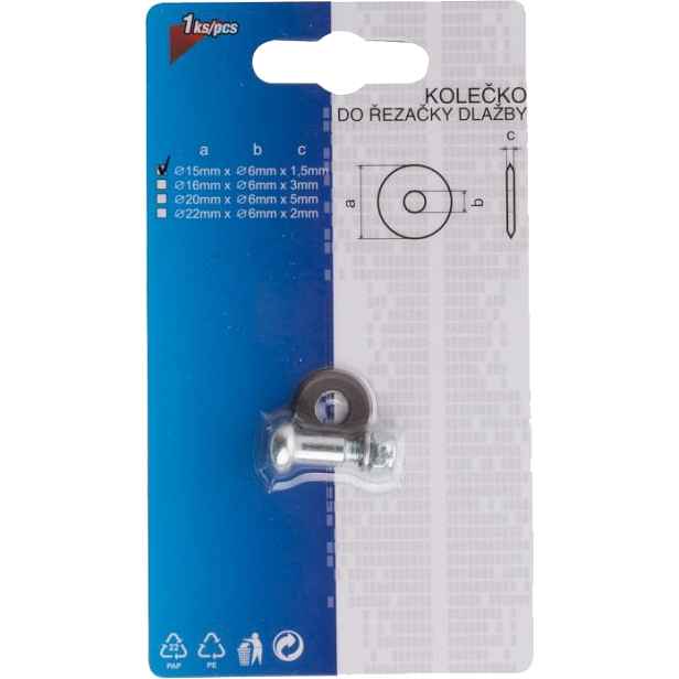 Kolečko k řezačkám 16/3 mm