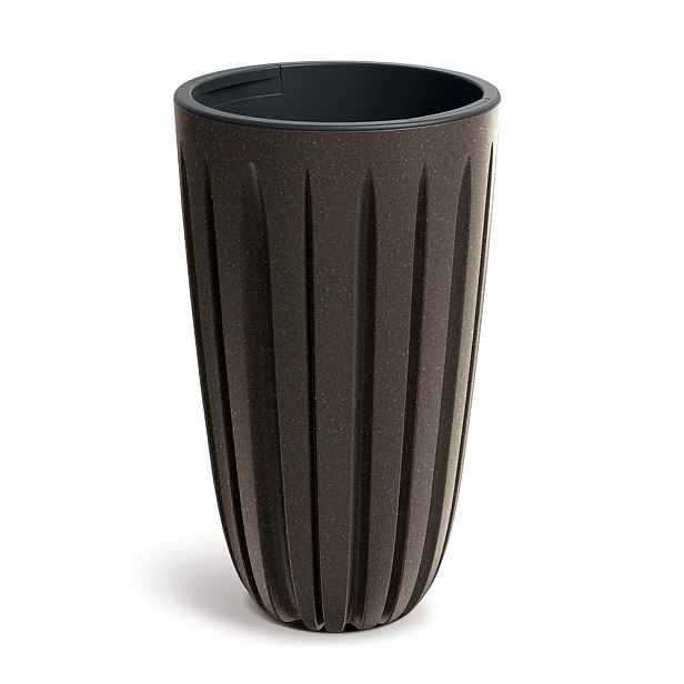Prosperplast Plastový květináč Warios Eco Wood 29x50 cm kávovový