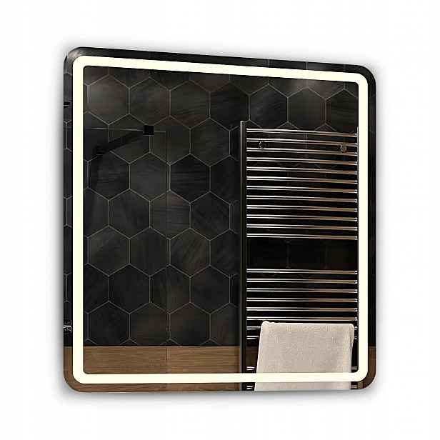 Zrcadlo s Led osvětlením (neutrální bílá) Madrit 60x60cm