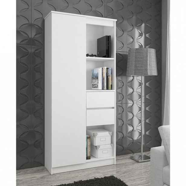 Kancelářská skříň R 80cm CLP R15 bílá