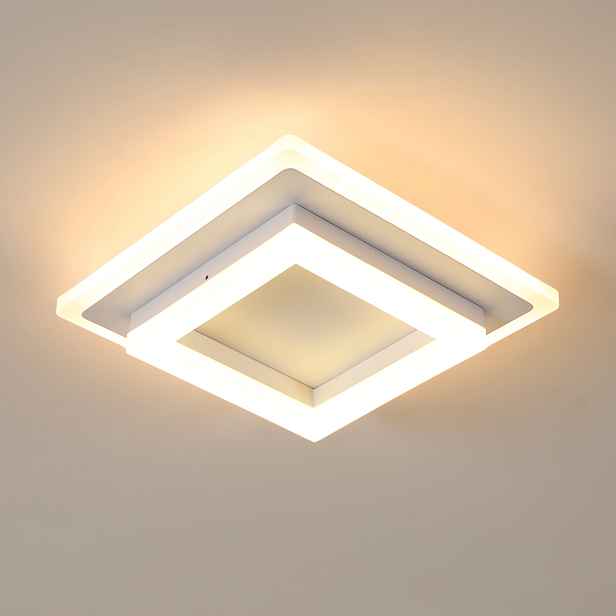 Stropní svítidlo Led čtvercové přisazené moderní 24W 3000K