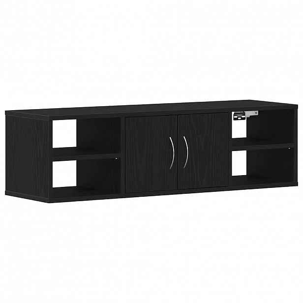 vidaXL Nástěnná polička Nástěnná montáž Černý dub 102 x 30 x 29 cm