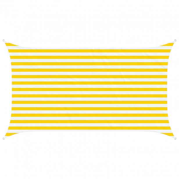vidaXL Sluneční plachta Žlutá a bílá 2 x 3,5 m 100% polyester Oxford