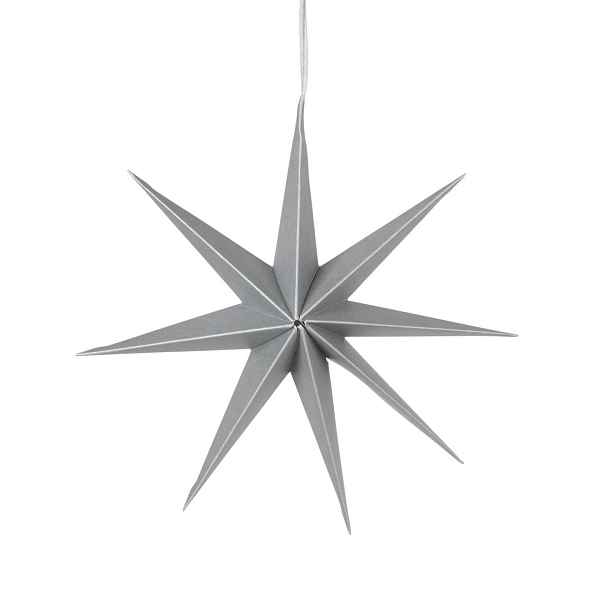 Závěsná vánoční dekorace průměr 50 cm Broste STAR -L - stříbrná
