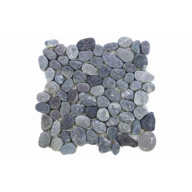 Divero Garth 968 Mozaika říční oblázky - šedá 1 m2 - 30x30x1,5 cm