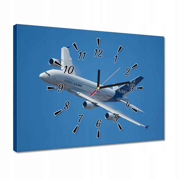 Hodiny 40x30 Osobní letadlo A380