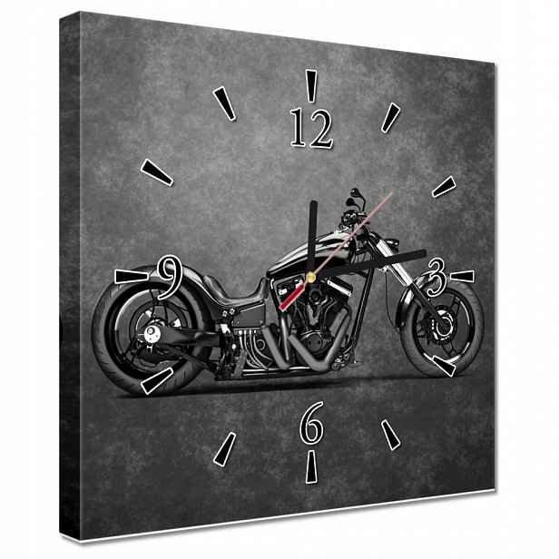 Nástěnné hodiny 30x30 Motor Chopper