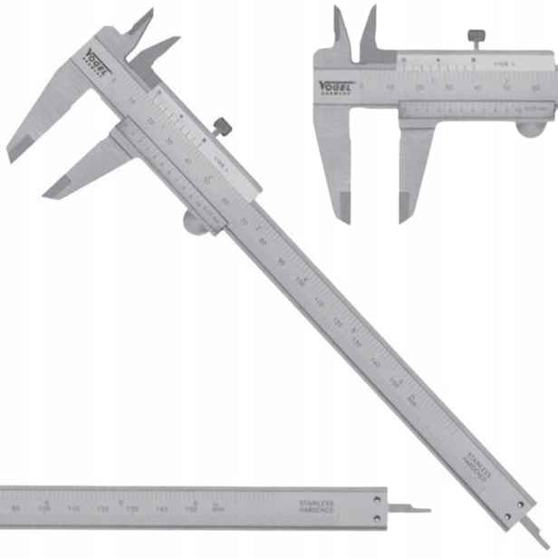 Posuvné měřítko se šroubem 150 mm 0,05 mm Din 862 Hloubkoměr Vogel 201032