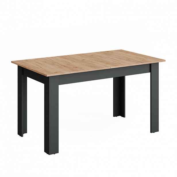 Vicco JÍDELNÍ STŮL Repose, Antracit/Zlatý mocný dub, 140-180 x 80 cm Rozšiřitelný