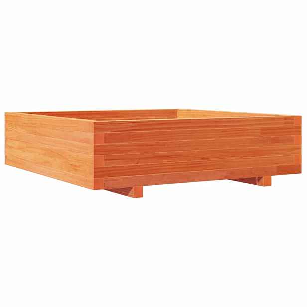 vidaXL Zahradní truhlík voskově hnědý 90x90x26,5 cm masivní borovice