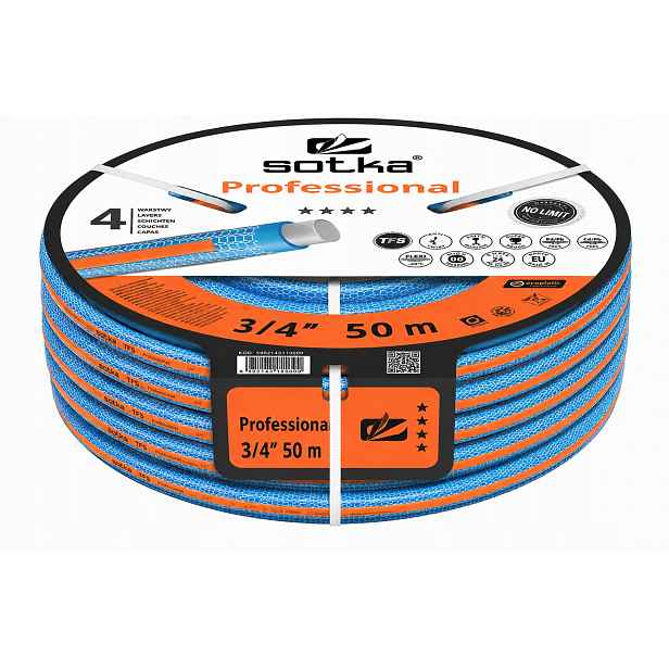 Nekroutící se zahradní hadice Sotka Professional Tfs 3/4" 50MB 25bar