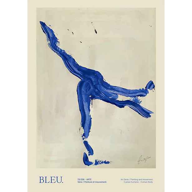 Plakát 50x70 cm Bleu – Lucrecia Rey Caro – The Poster Club