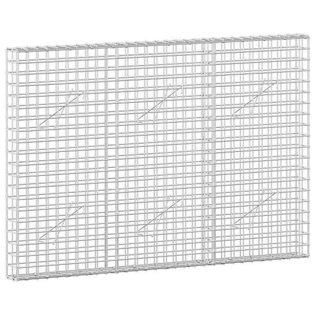 vidaXL Gabion s drátem 3,5 mm a síťkou 5x5 cm 150x10x100 cm