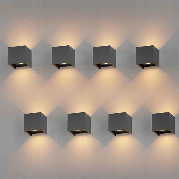 Nástěnné Led lampy K-Bright GW-A310 8 ks 12W 3000K Teplá bílá