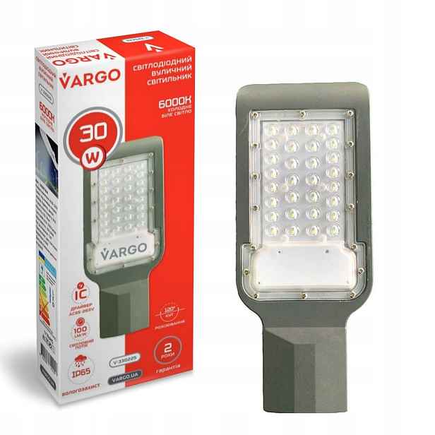 Led pouliční lampa 30W 6500K 3000lm IP65 230V V-330225 Vargo