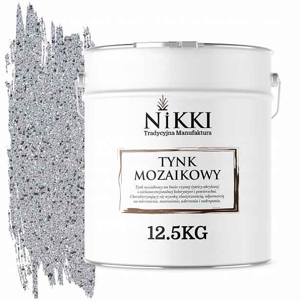 Mozaiková Pryskyřičná Omítka 12,5 Kg Vnitřní Vnější Šedá M32 Ozdobná